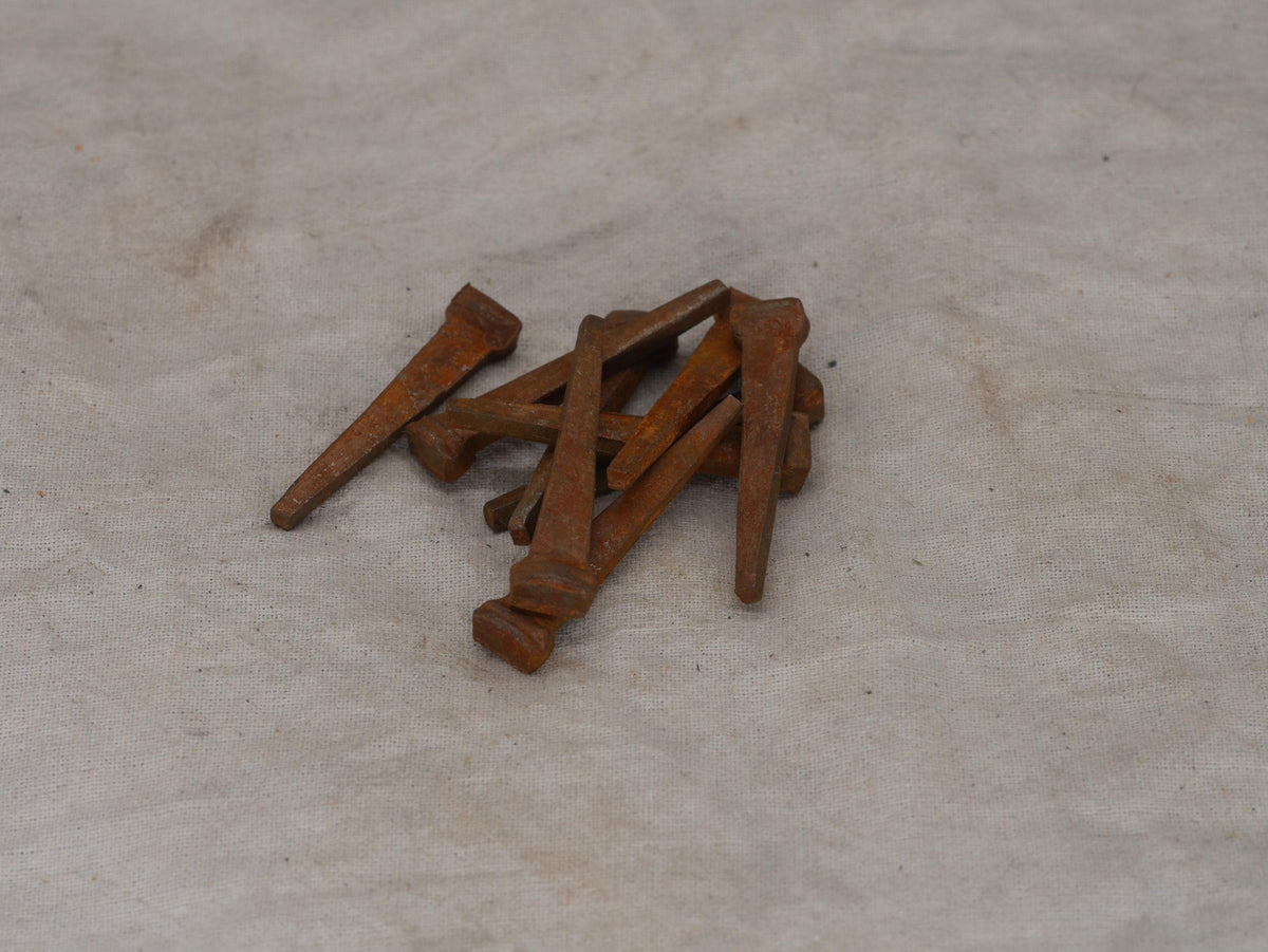 Set of 9 rusty Coffin Nails for Spell Work (1 1/2&amp;quot; mini nails) | Hex | Banishment | Curse
