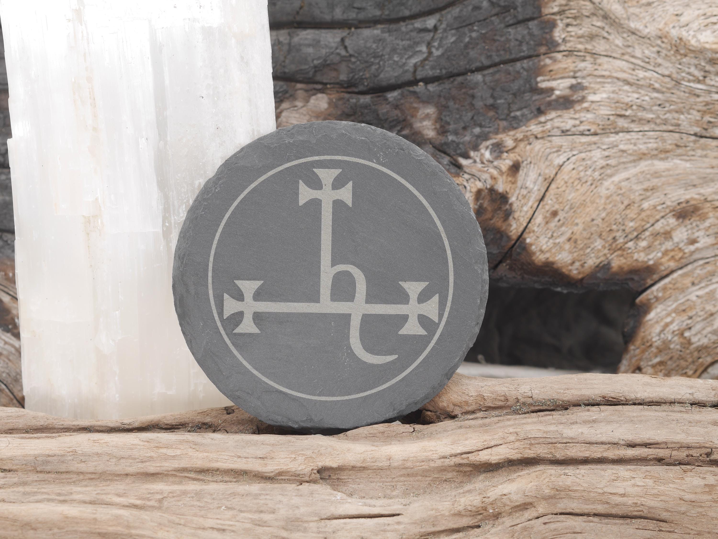 Slate Hecate and Lilith Seals and Sigils Set of Four 4&amp;quot; Tiles - Altar/Coaster