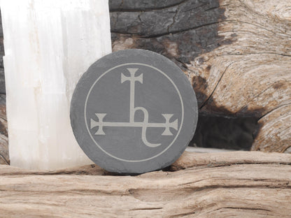 Slate Hecate and Lilith Seals and Sigils Set of Four 4&amp;quot; Tiles - Altar/Coaster