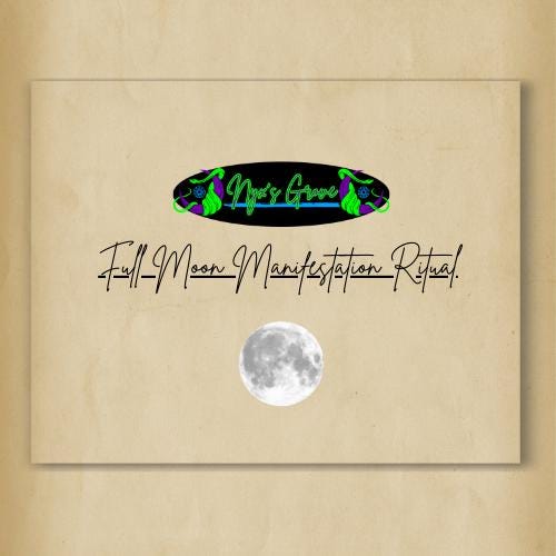 Full Moon Manifestation Ritual - Printable Spell Page