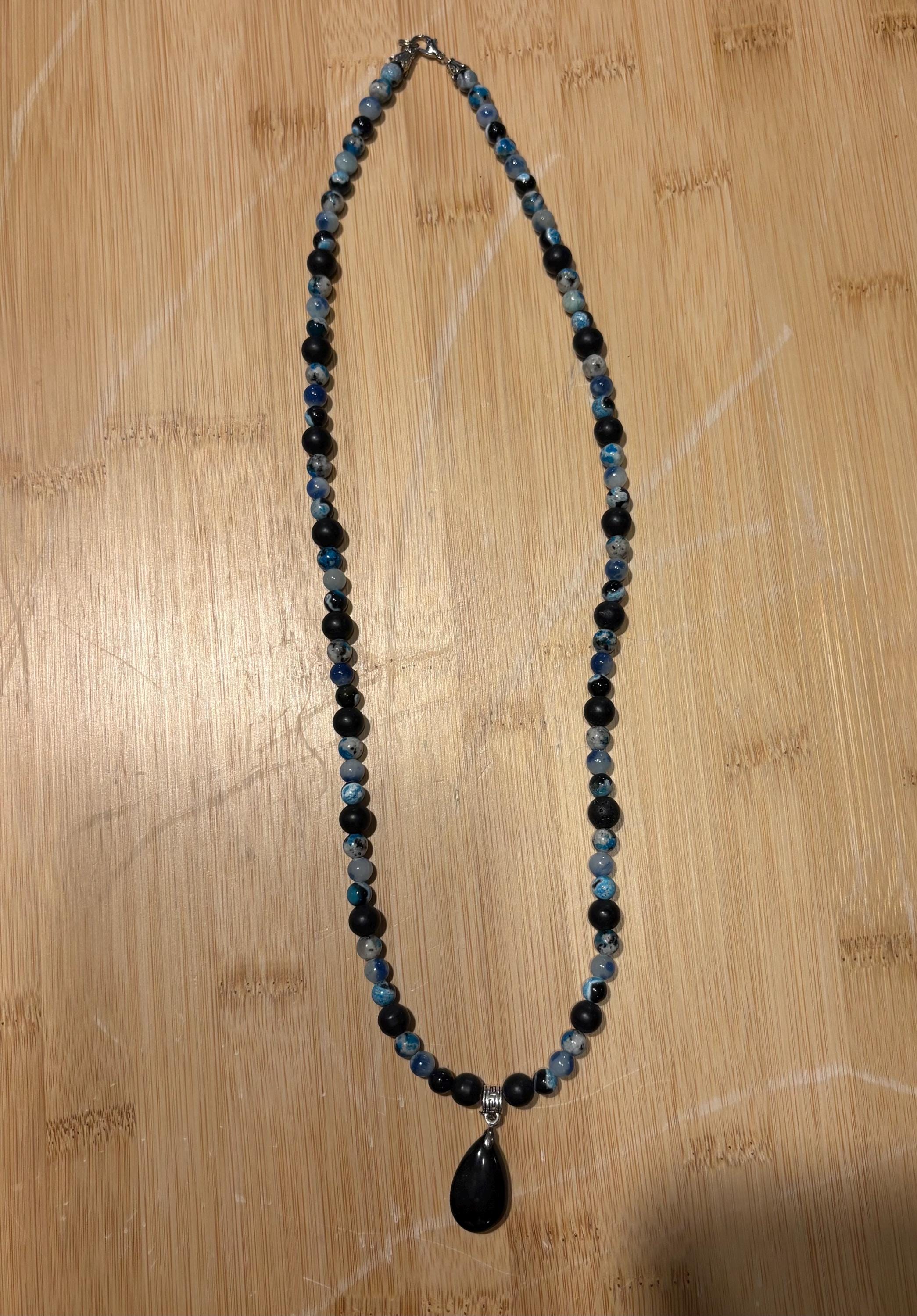 Winters Tear - Handmade Beaded Necklace