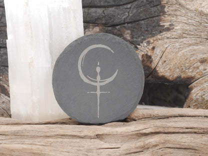 Slate Hecate and Lilith Seals and Sigils Set of Four 4&amp;quot; Tiles - Altar/Coaster