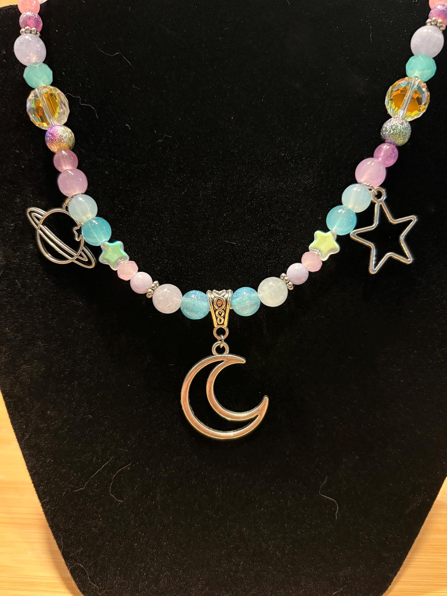 Space Girly - Handmade Beaded Becklace