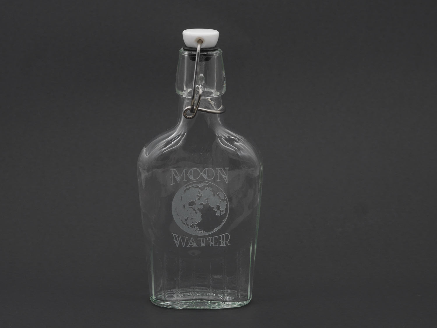 Glass Moon Water Bottle with Flip Top | For Rituals and Manifestation