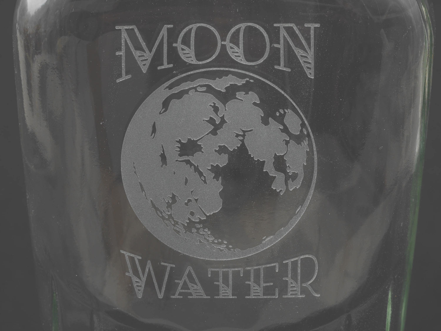 Glass Moon Water Bottle with Flip Top | For Rituals and Manifestation