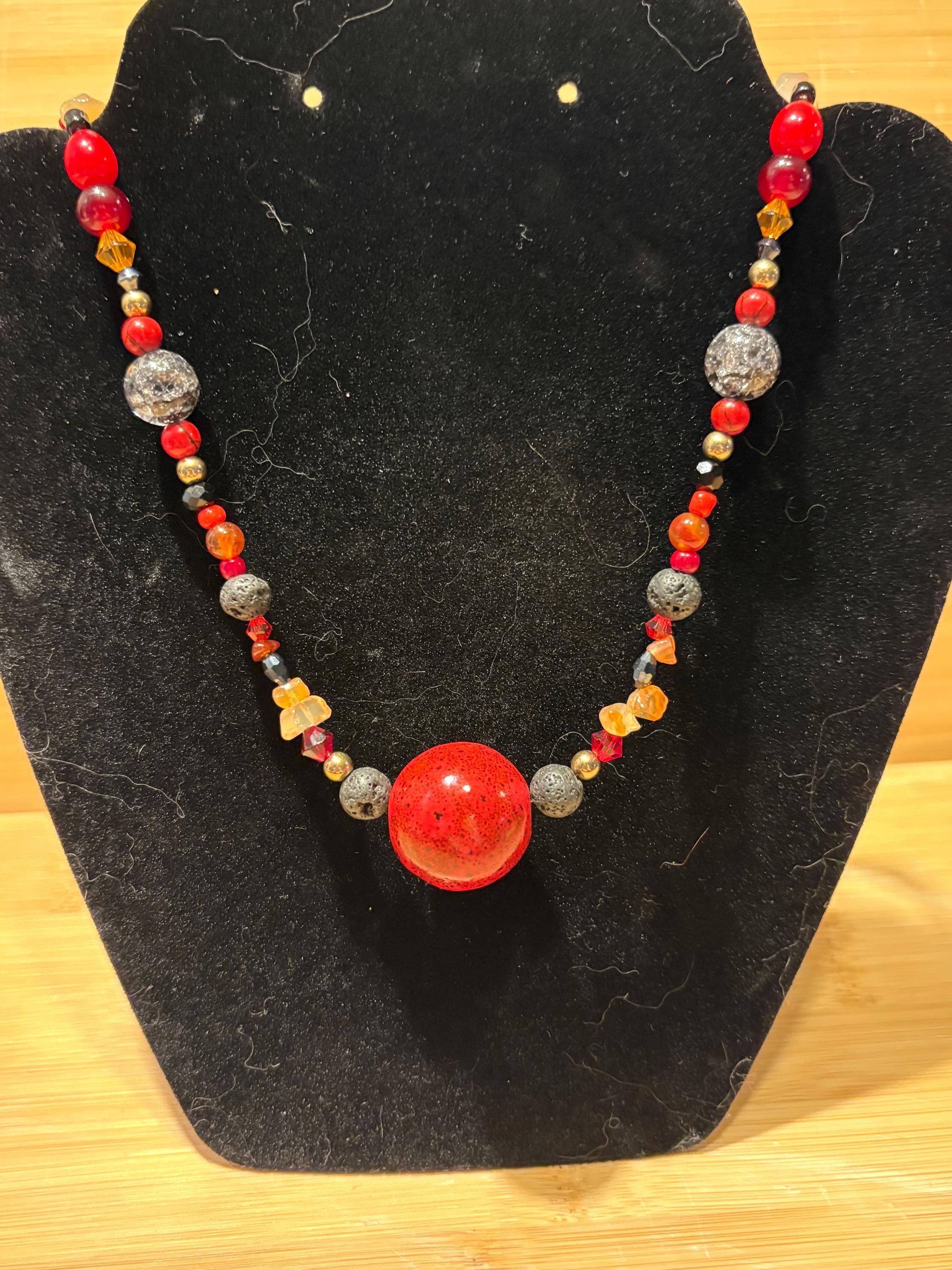 Thru Dragon’s Fire - Handmade Beaded Jewelry Set