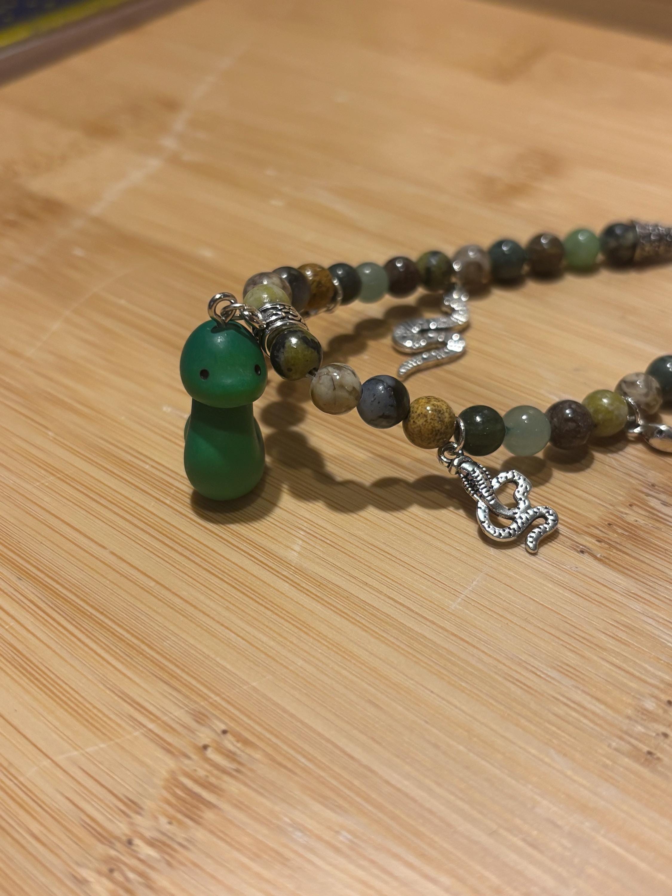 Reptarium - Handmade Beaded Charm Bracelet
