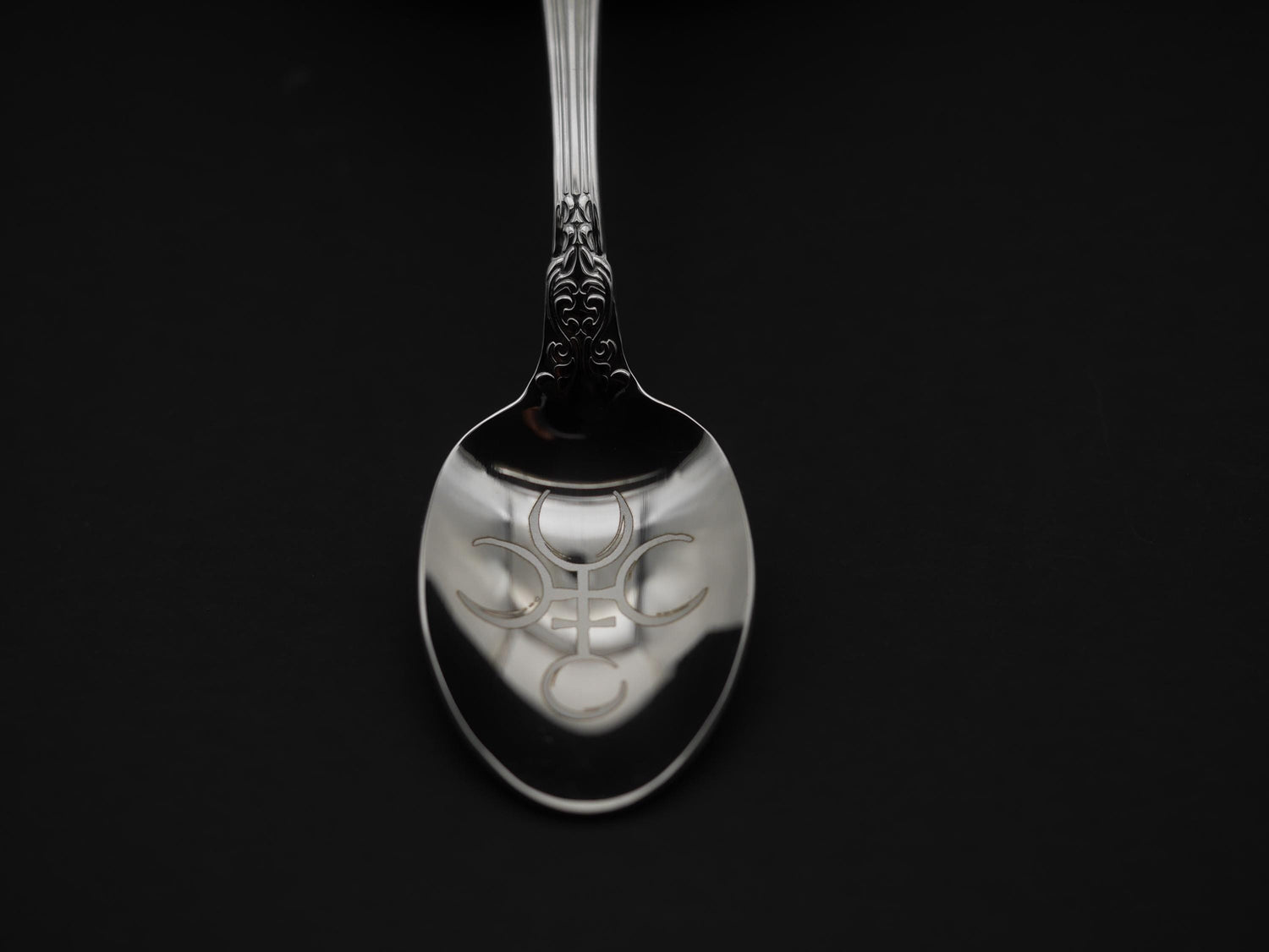 Hecate Witches Teaspoon For Stirring In Intent - Engraved Stainless Steel