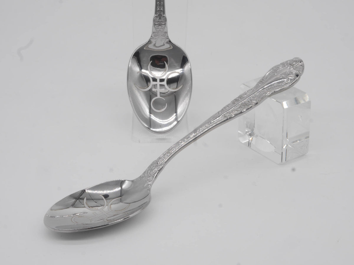 Hecate Witches Teaspoon For Stirring In Intent - Engraved Stainless Steel