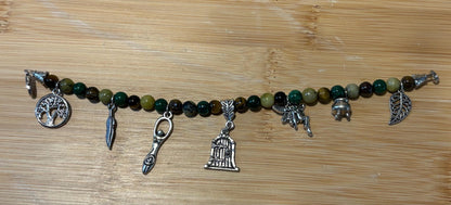 Forest Witch - Handmade Beaded Charm Bracelet
