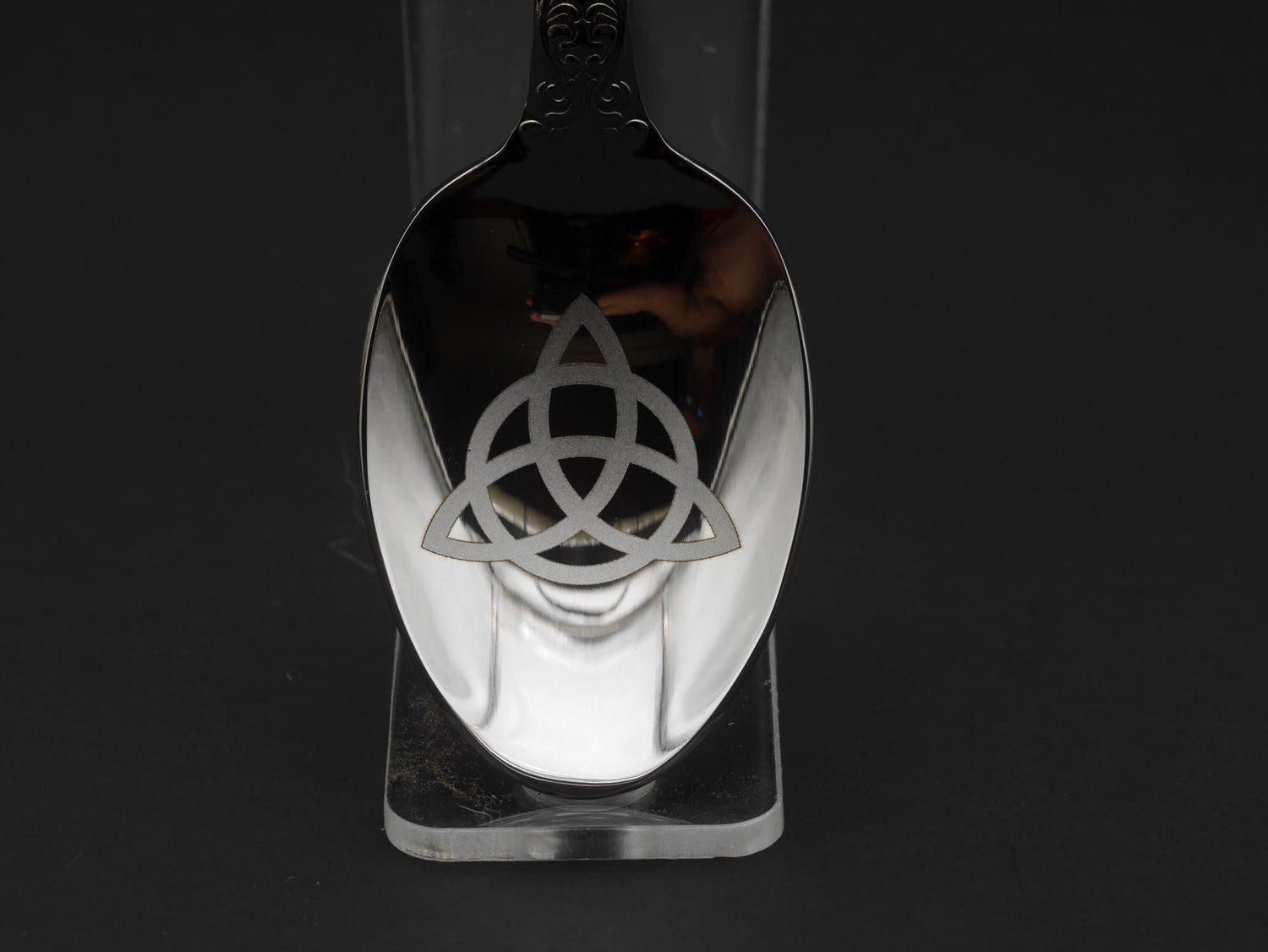 Triquetra Witches Teaspoon For Stirring In Intent - Engraved Stainless Steel