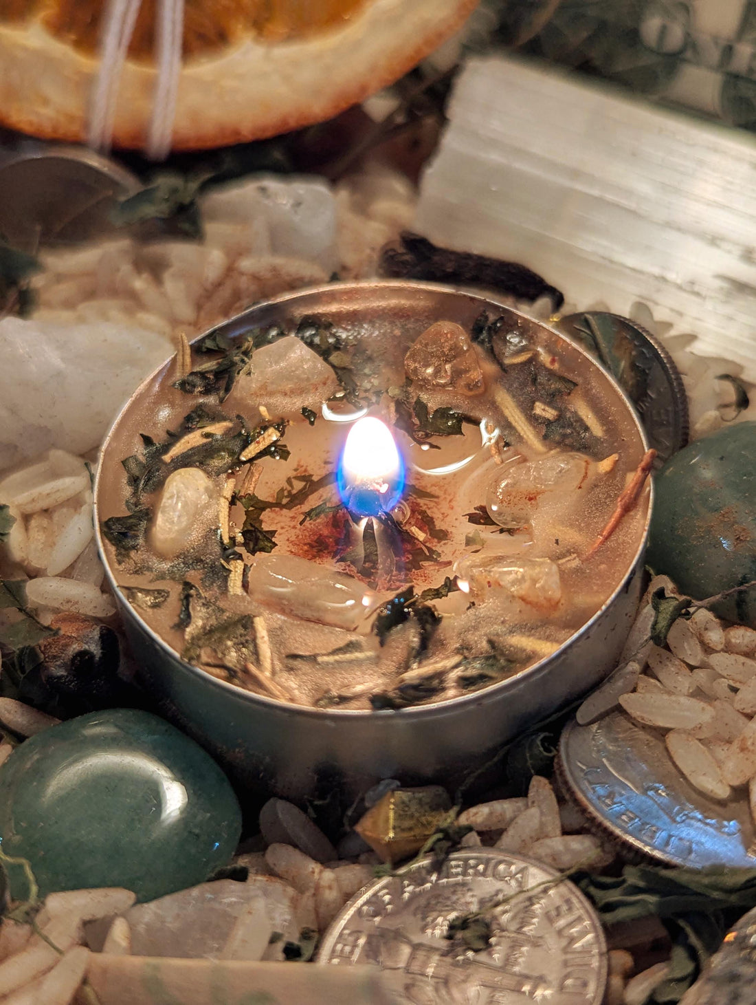 Prosperity Kit | Tea Light &amp; Money Rice | Money Bowl Set
