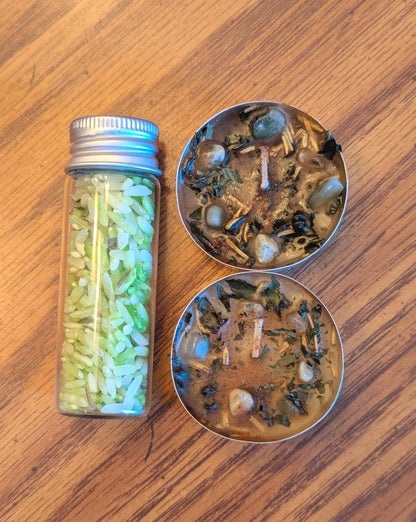 Prosperity Kit | Tea Light &amp; Money Rice | Money Bowl Set