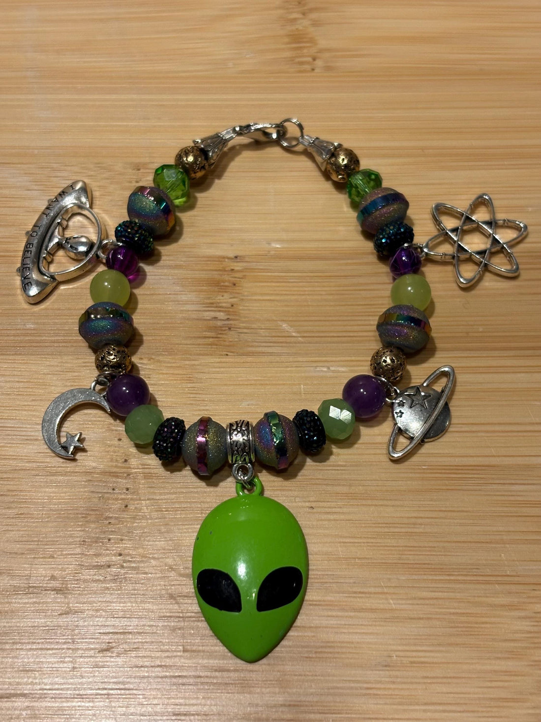 Galactic Wanderer - Handmade Beaded Charm Bracelet
