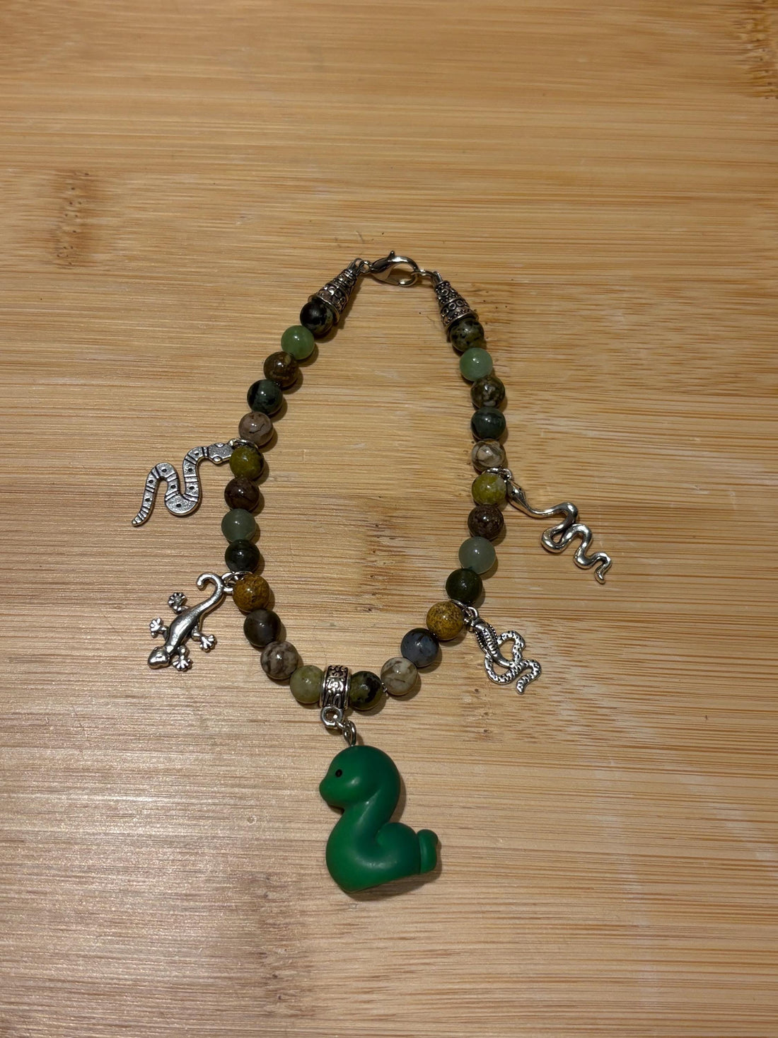 Reptarium - Handmade Beaded Charm Bracelet