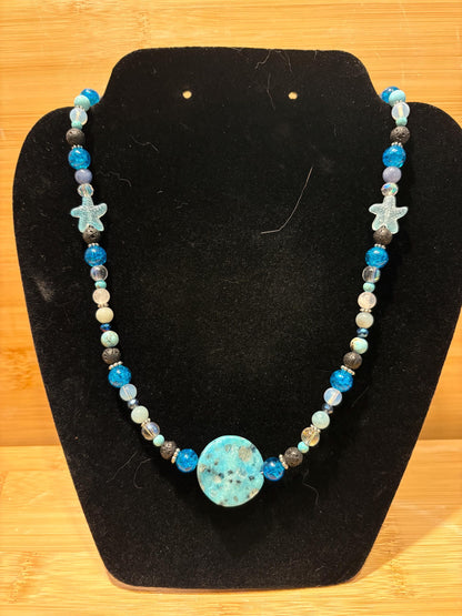Water Ways - Handmade Beaded Necklace