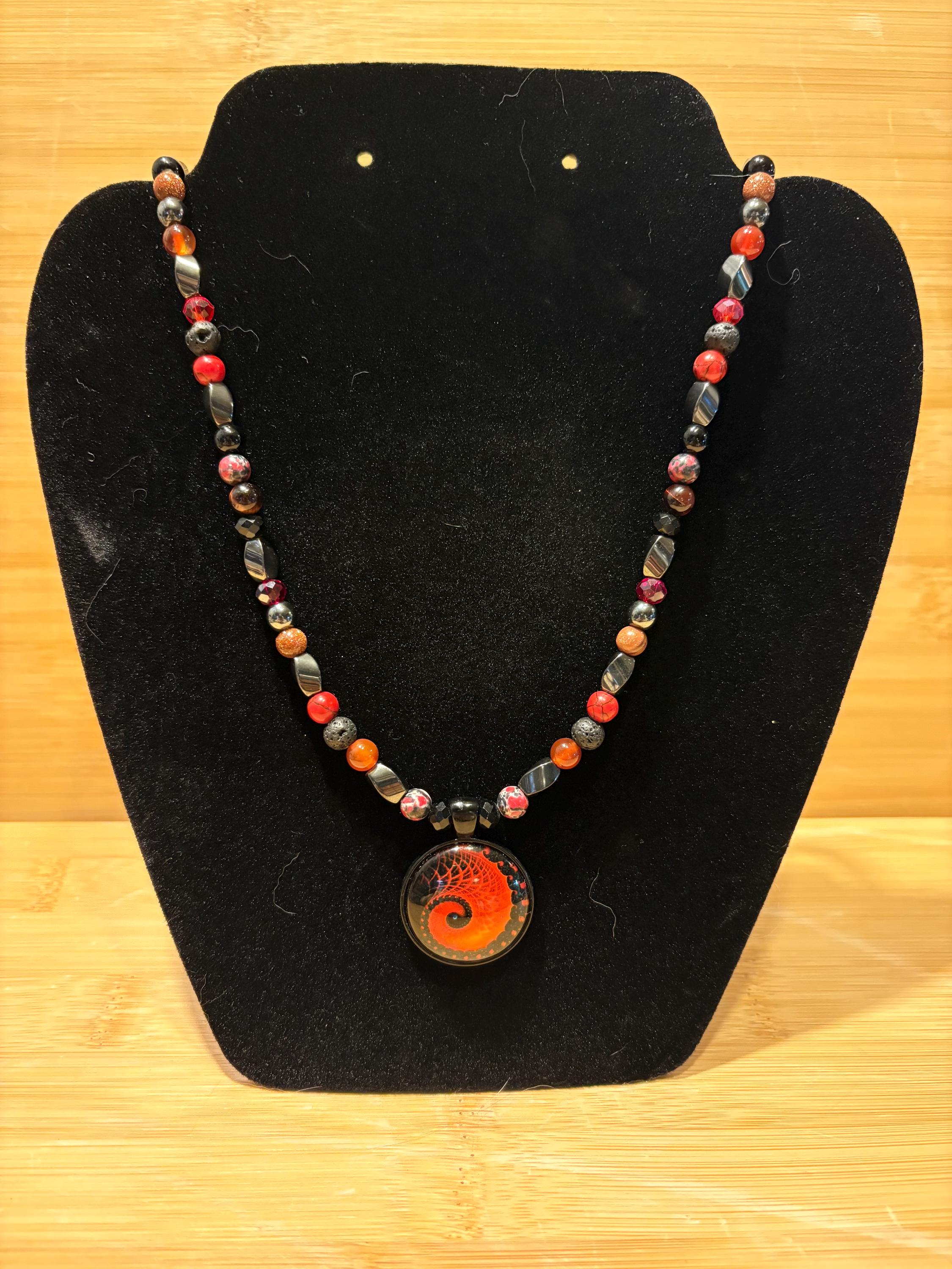 Ember Path - Handmade Beaded Necklace