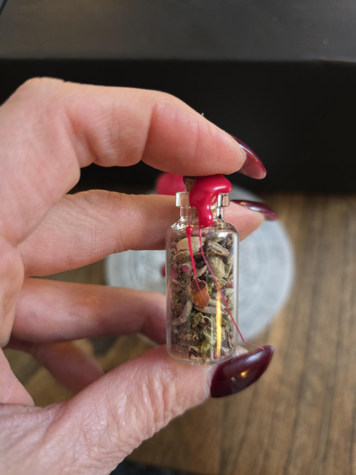 Handcrafted Money Spell Jar - Crystal Herb Blend, Home Altar Supplies