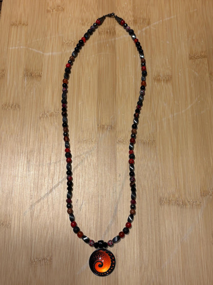 Ember Path - Handmade Beaded Necklace