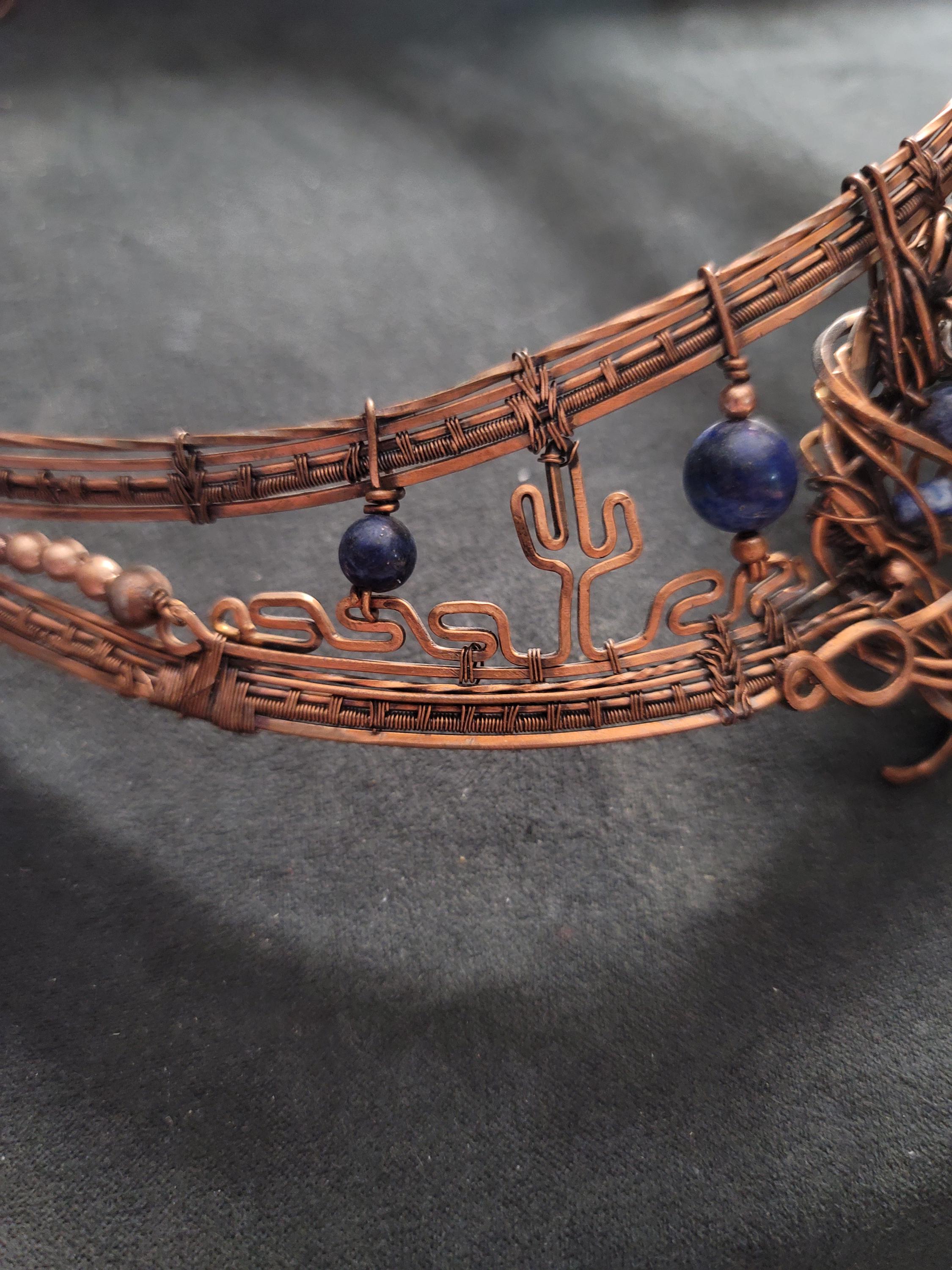 Copper mustang horse necklace,  horse pendant, equestrian gifts for trainers, horse gifts for women, feathers, Indian pony, lapis, saphire