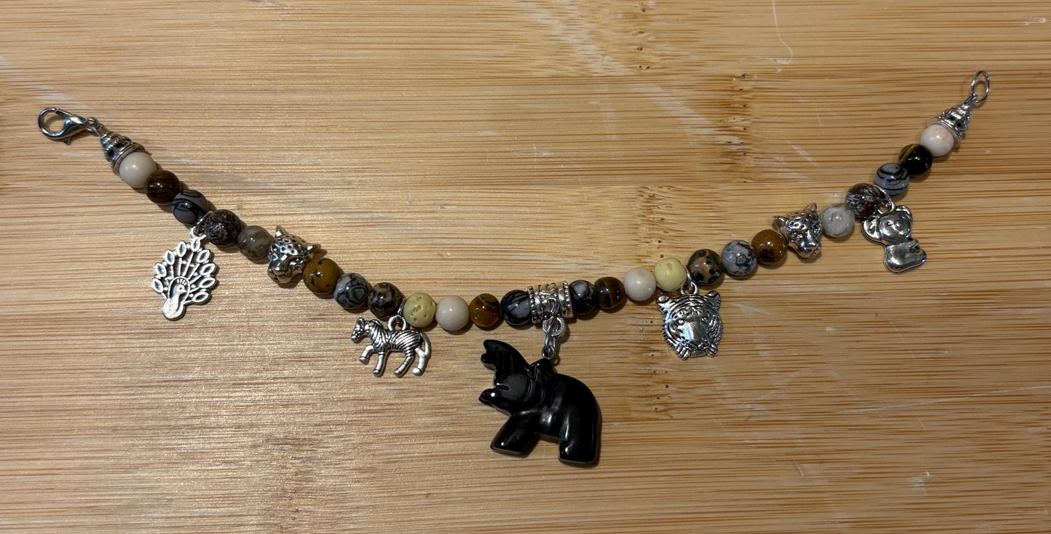 Safari Resort - Handmade Beaded Charm Bracelet