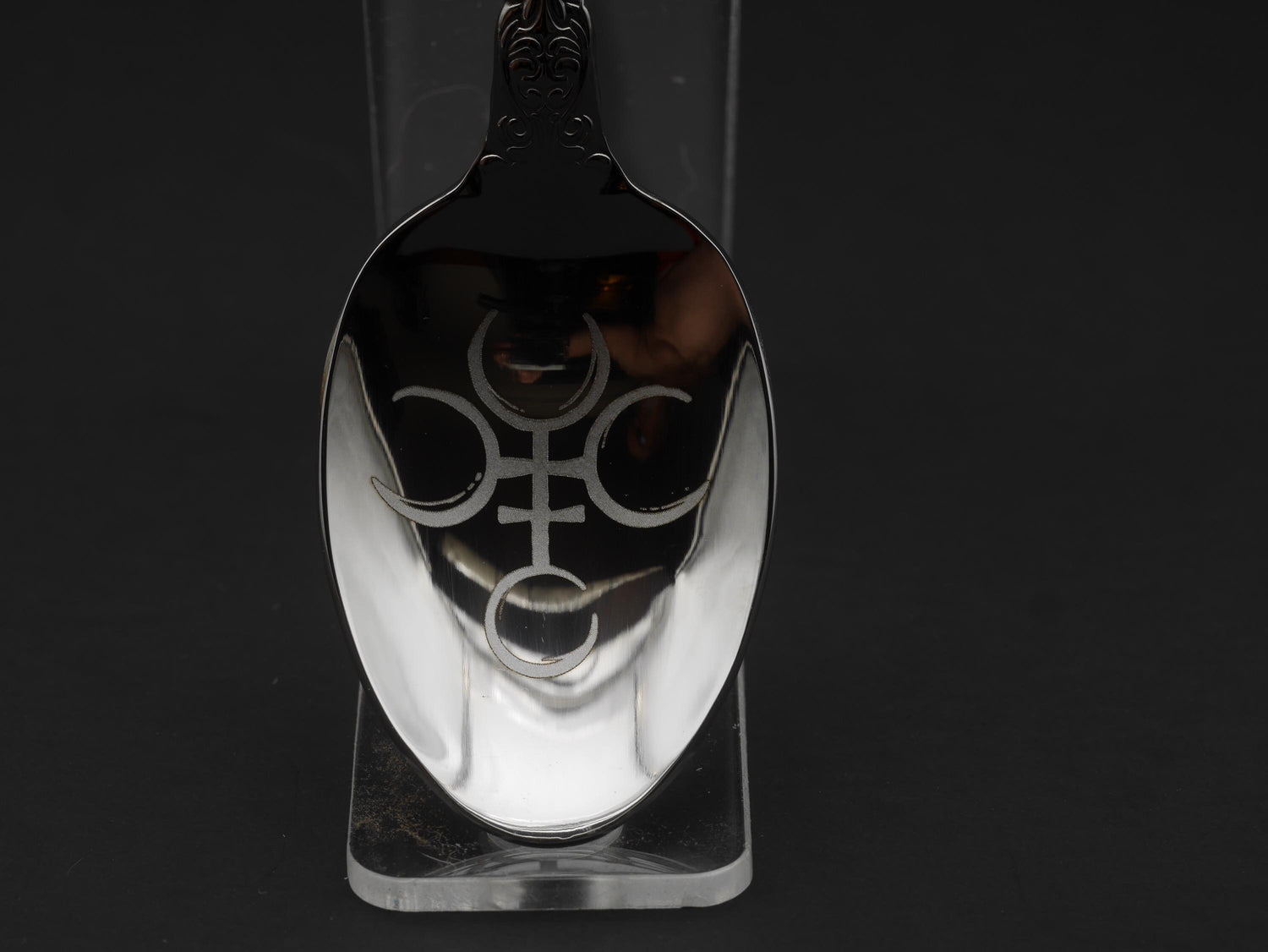 Hecate Witches Teaspoon For Stirring In Intent - Engraved Stainless Steel