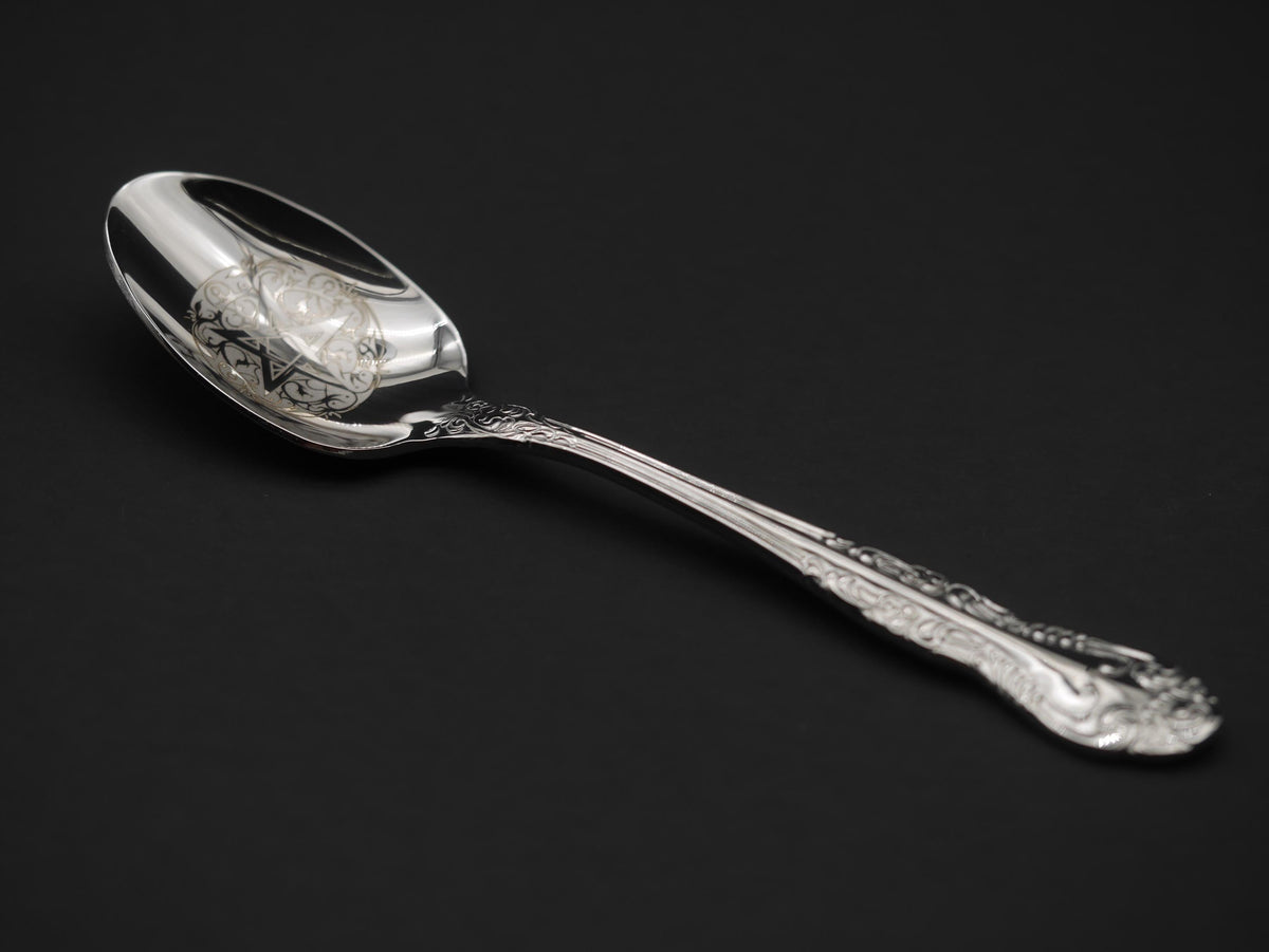 Ornate Pentagram Witches Teaspoon For Stirring In Intent - Engraved Stainless Steel