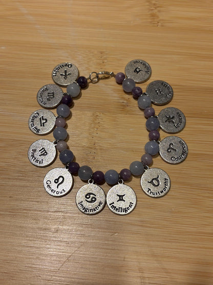 A Year of Health - Handmade Beaded  Charm Bracelet