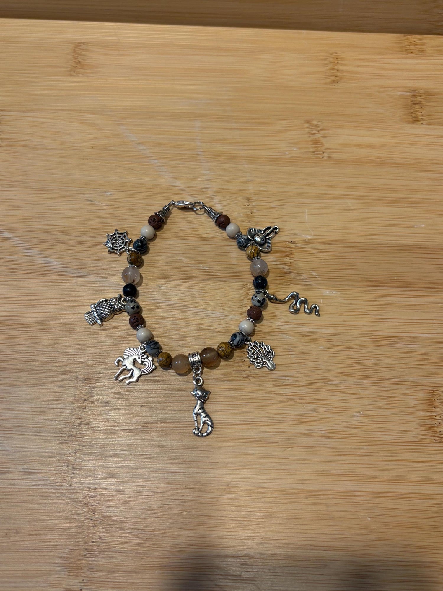Friendly Familiars - Handmade Beaded Charm Bracelet