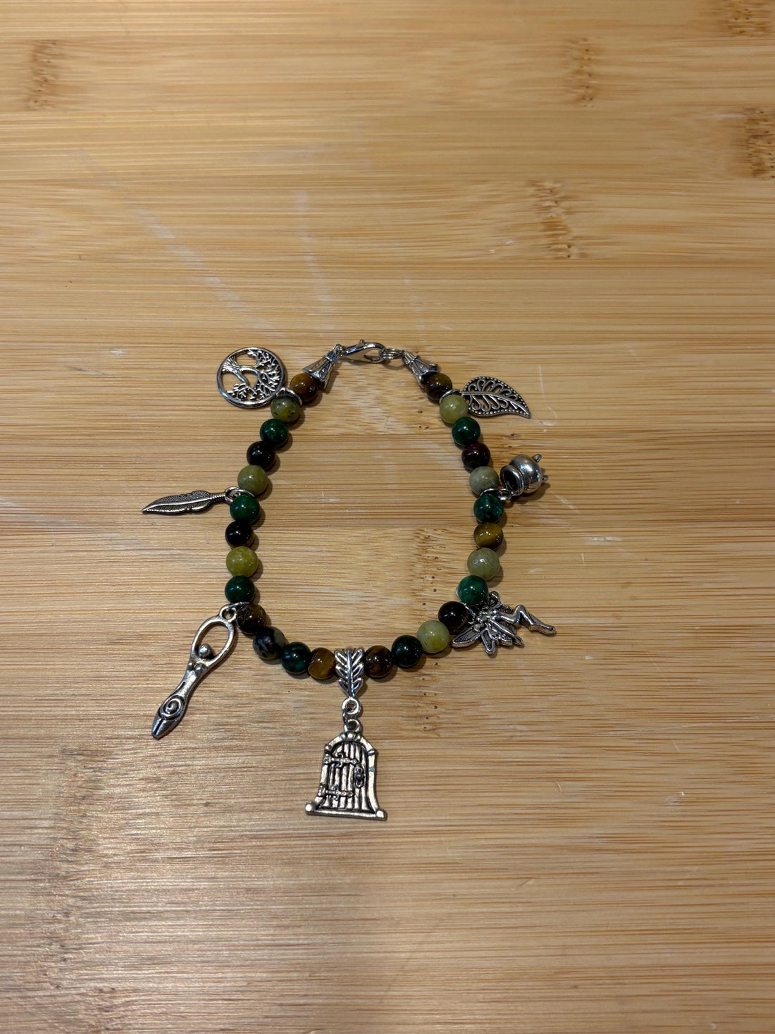Forest Witch - Handmade Beaded Charm Bracelet