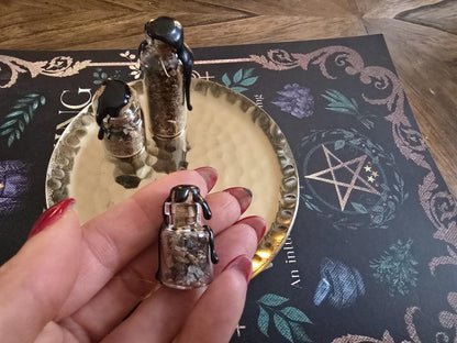 Handcrafted Money Spell Jar - Crystal Herb Blend, Home Altar Supplies