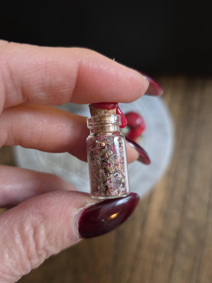 Handcrafted Money Spell Jar - Crystal Herb Blend, Home Altar Supplies