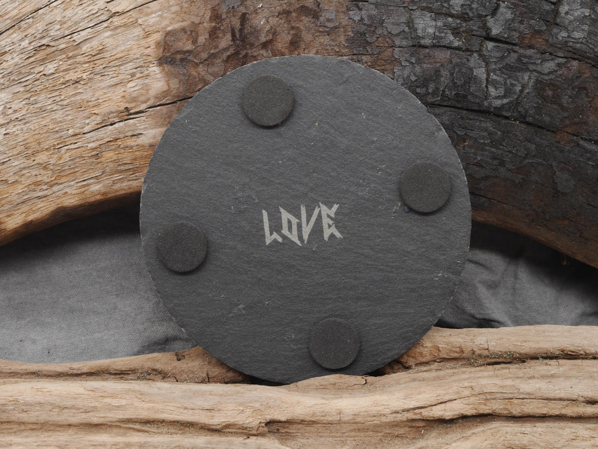 Norse Pagan Bind Rune Altar / Coaster Set of Four - Protection - Health - Love - Prosperity