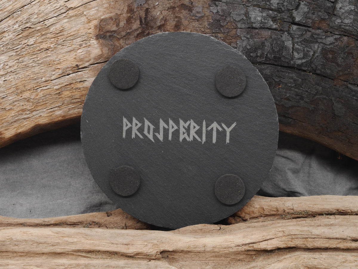 Norse Pagan Bind Rune Altar / Coaster Set of Four - Protection - Health - Love - Prosperity