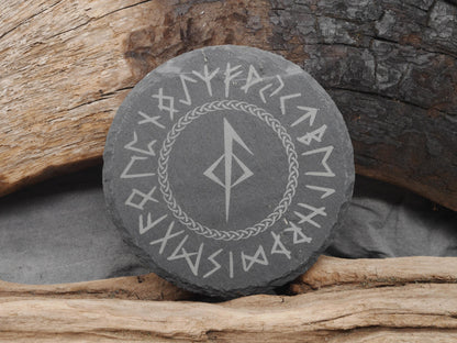 Norse Pagan Bind Rune Altar / Coaster Set of Four - Protection - Health - Love - Prosperity