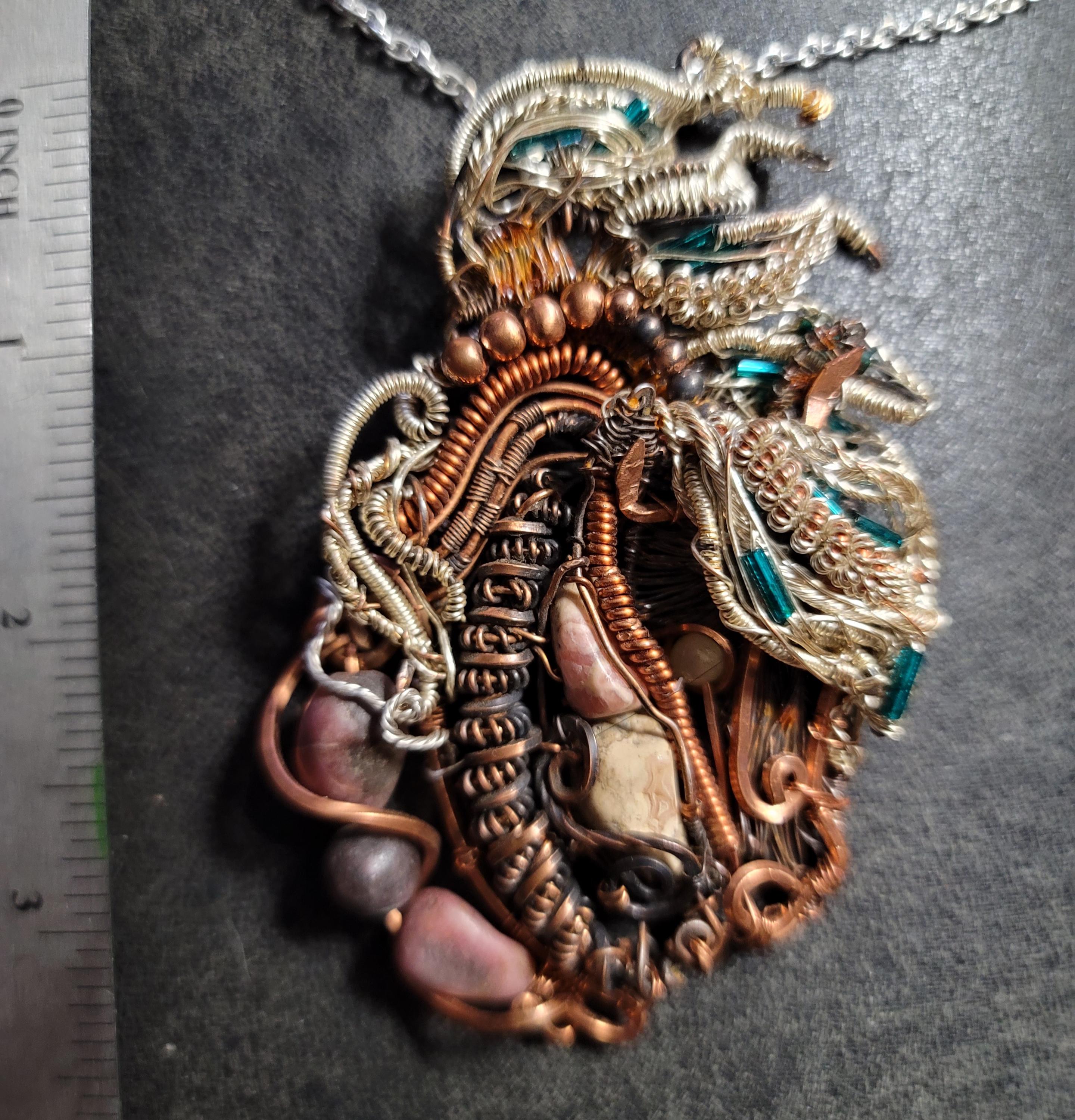 Copper silver mustang horse necklace,horse pendant,equestrian gifts for trainers,horse gifts women, wild horse, turquoise unique, western