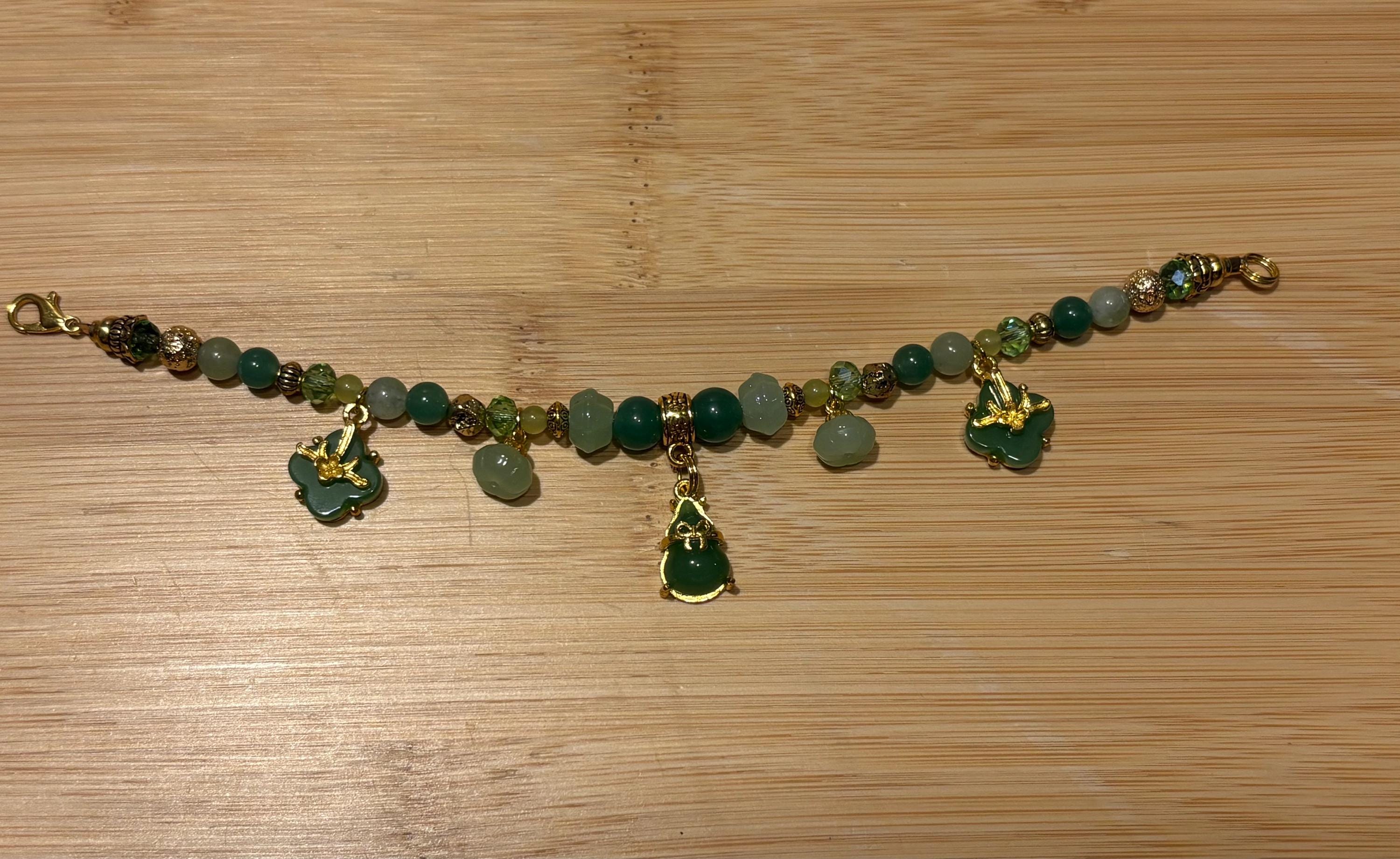 Jade Envy - Handmade Beaded Charm Bracelet