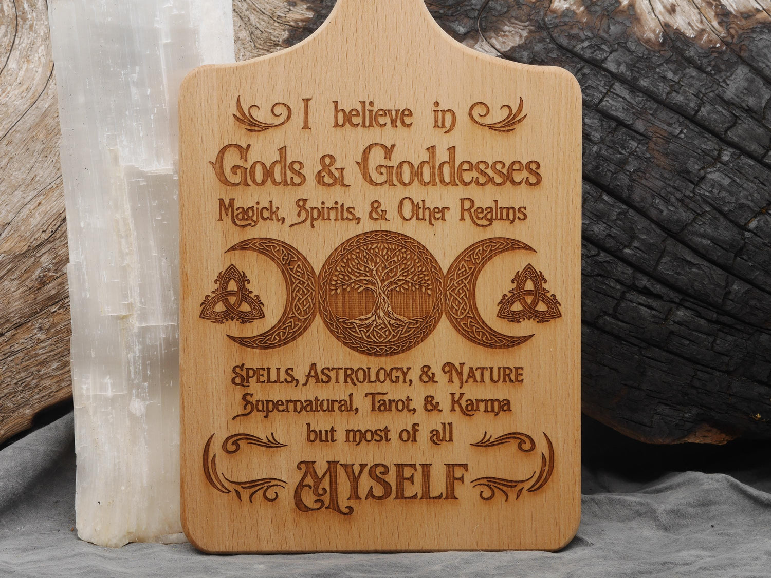 Large Gods and Goddesses Wood Cutting Board: Witchy / Pagan Decor