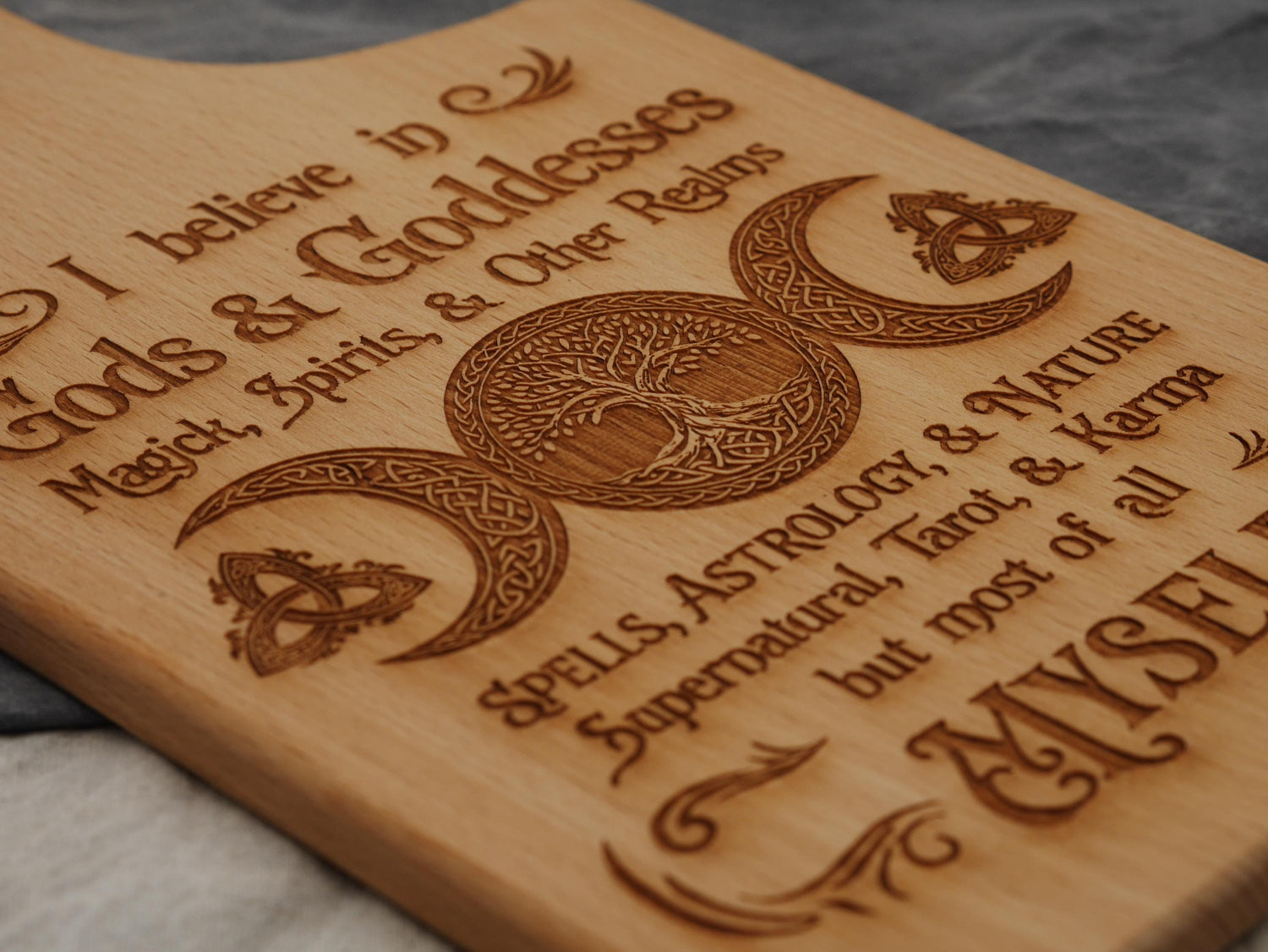 Large Gods and Goddesses Wood Cutting Board: Witchy / Pagan Decor