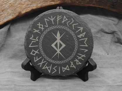 Norse Pagan Bind Rune Altar / Coaster Set of Four - Protection - Health - Love - Prosperity