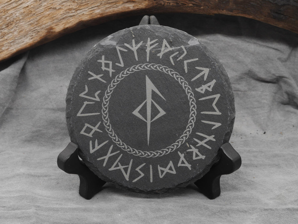 Norse Pagan Bind Rune Altar / Coaster Set of Four - Protection - Health - Love - Prosperity