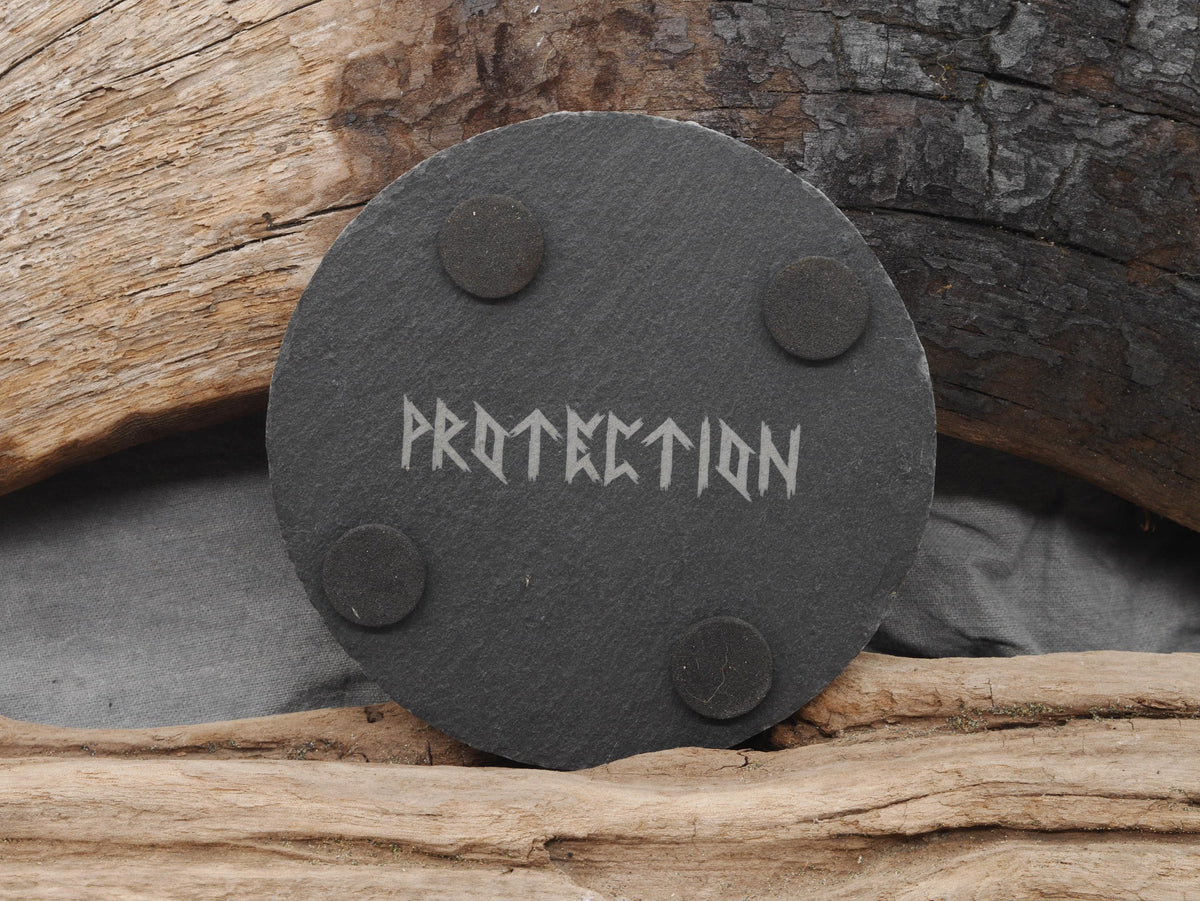 Norse Pagan Bind Rune Altar / Coaster Set of Four - Protection - Health - Love - Prosperity