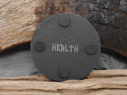Norse Pagan Bind Rune Altar / Coaster Set of Four - Protection - Health - Love - Prosperity