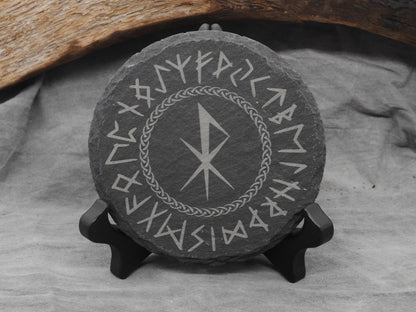 Norse Pagan Bind Rune Altar / Coaster Set of Four - Protection - Health - Love - Prosperity