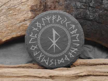Norse Pagan Bind Rune Altar / Coaster Set of Four - Protection - Health - Love - Prosperity