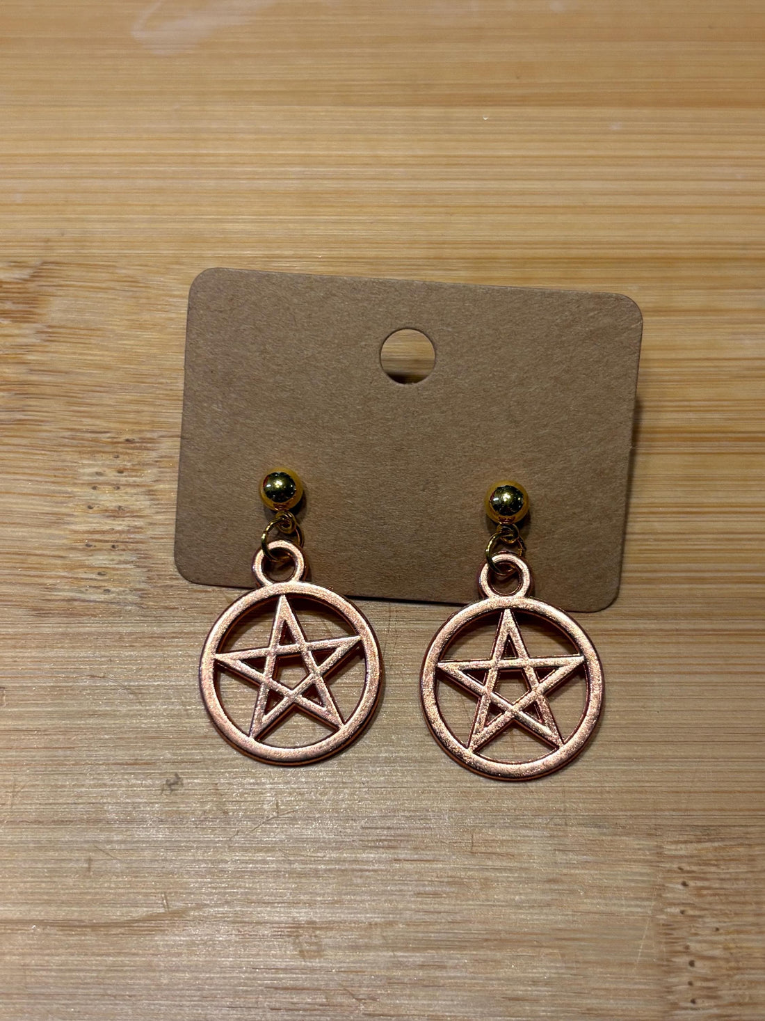 Rose Pentacles - Handmade Beaded Earrings