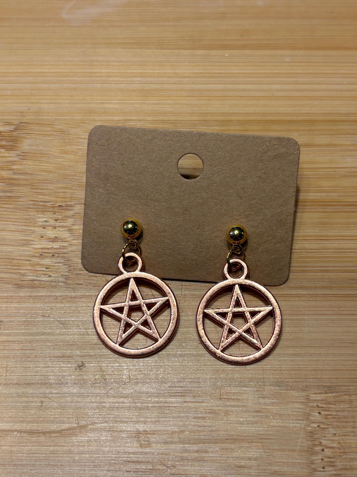 Rose Pentacles - Handmade Beaded Earrings