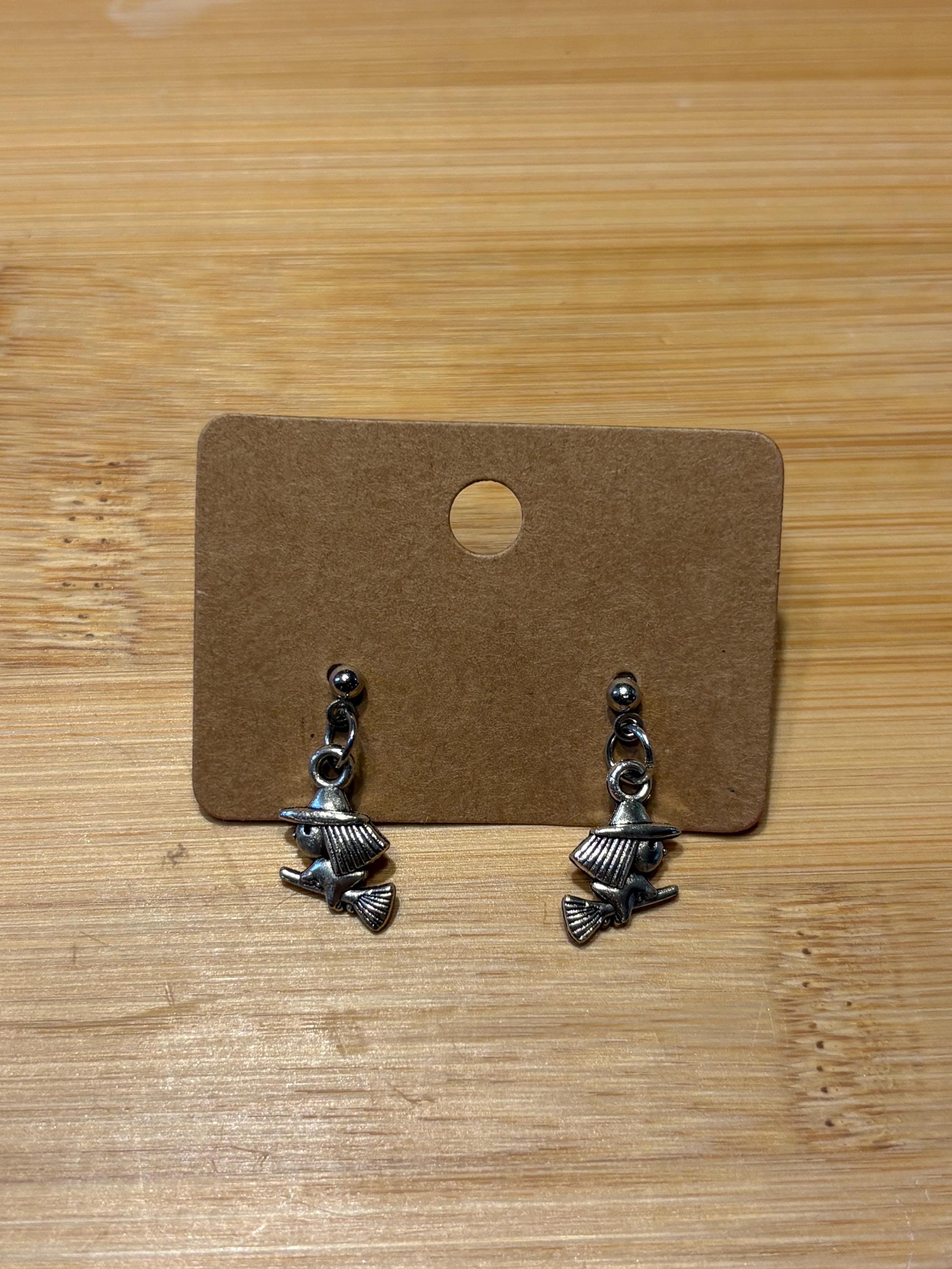 Mini Witches - Handmade Beaded Earrings