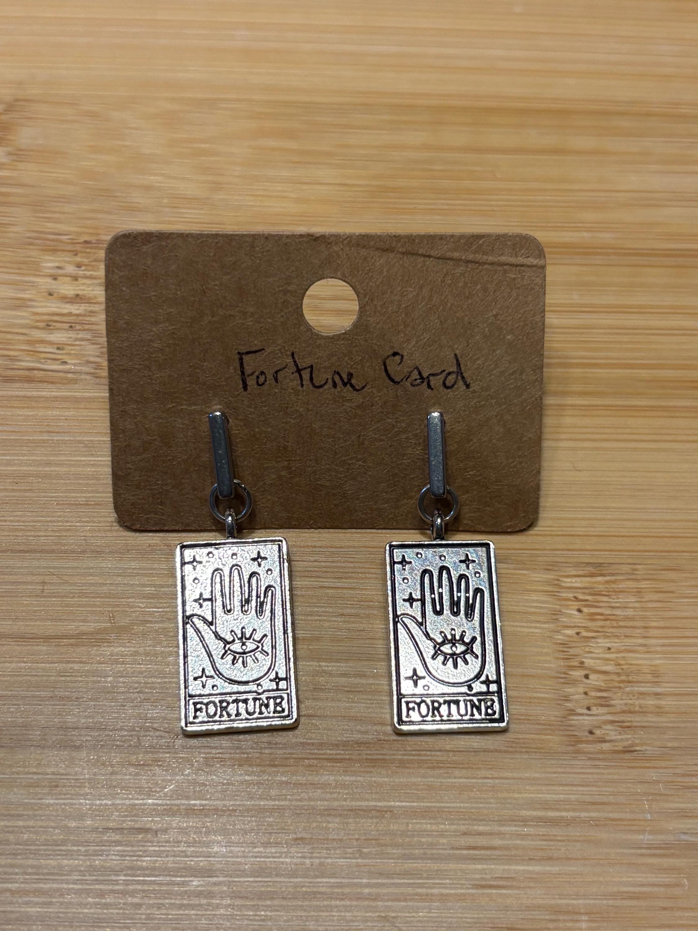 Fortune Card - Handmade Beaded Earrings