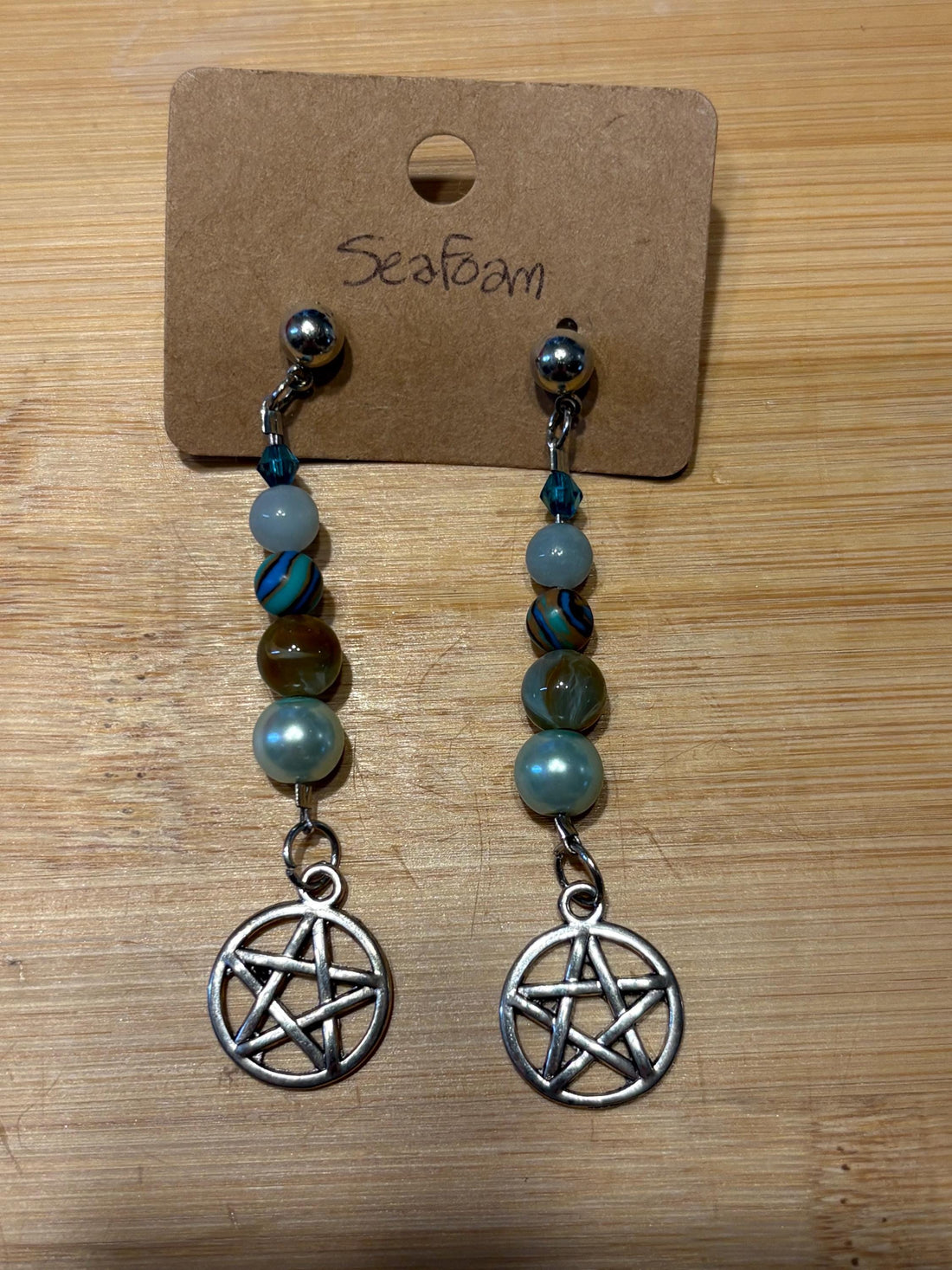 Seafoam - Handmade Beaded Earrings